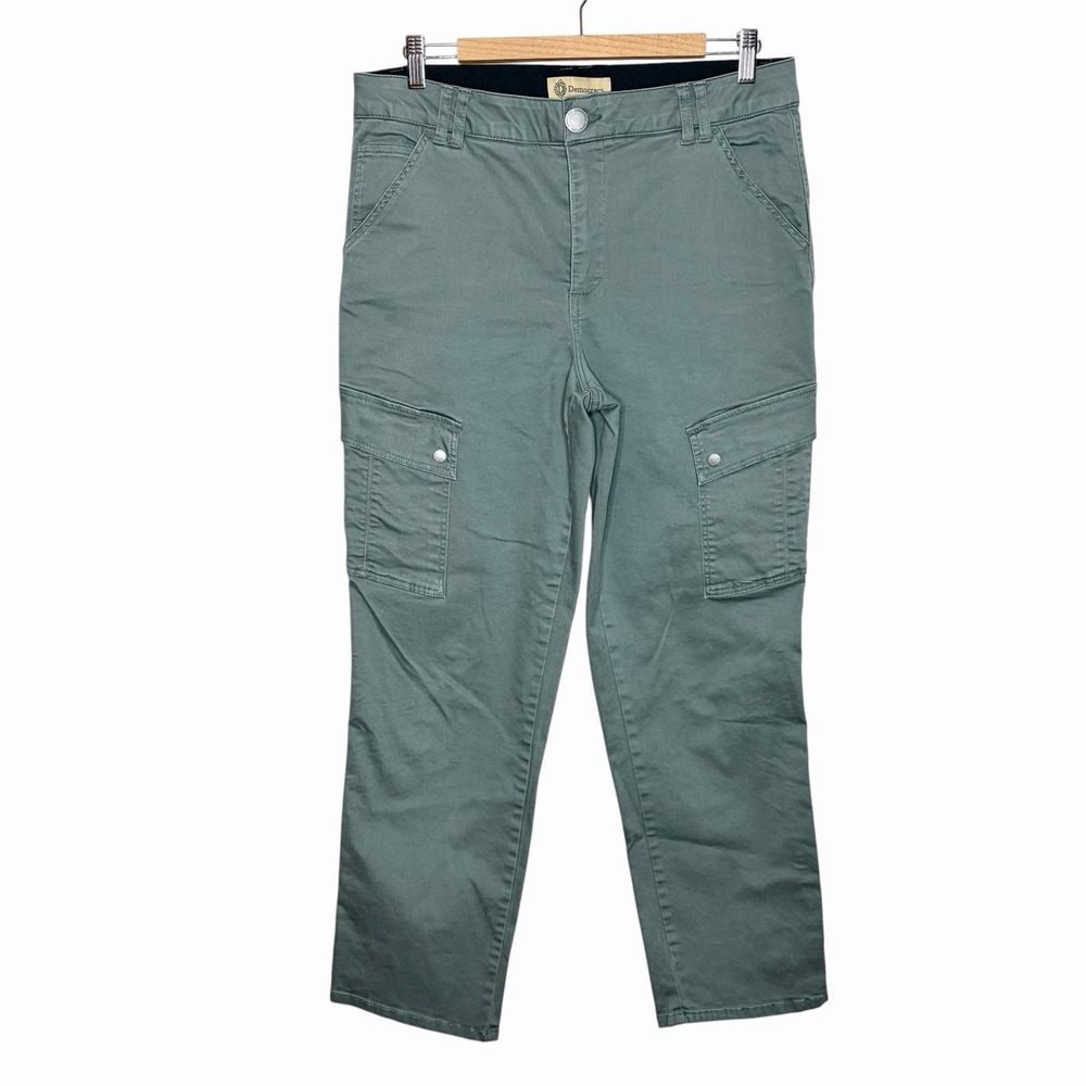 Democracy Ab Technology Utility Cargo Pants Green Womens Size 14 Straight Leg